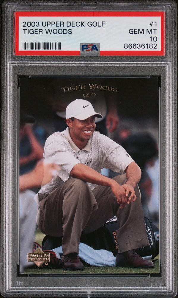 2003 UPPER DECK GOLF TIGER WOODS  #1 - PSA 10 (Online Order Only)