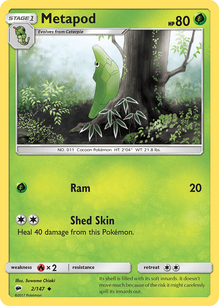 Metapod (2/147) [Sun & Moon: Burning Shadows] (Online Only)