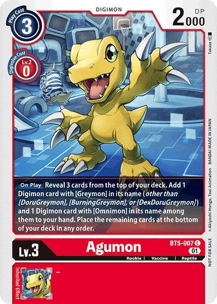 Agumon [BT5-007] (Tamer Party Vol. 4 Promo) [Battle of Omni] (ONLINE ORDER ONLY)
