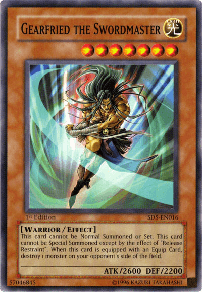Gearfried the Swordmaster [SD5-EN016] Common (ONLINE ORDER ONLY)
