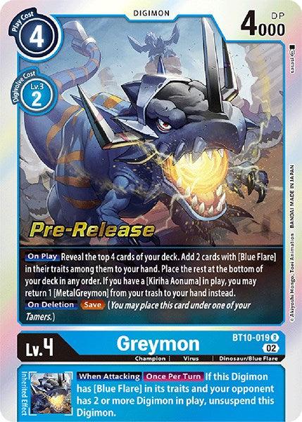 Greymon [BT10-019] [Xros Encounter Pre-Release Cards] (ONLINE ORDER ONLY)