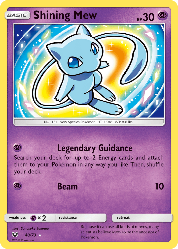 Shining Mew (40/73) [Sun & Moon: Shining Legends] (Online Only)