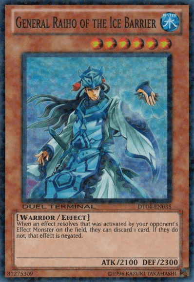 General Raiho of the Ice Barrier [DT04-EN035] Super Rare (ONLINE ORDER ONLY)