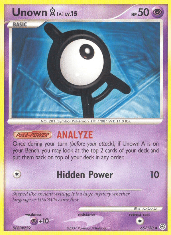 Unown A (65/130) [Diamond & Pearl: Base Set] (Online Only)