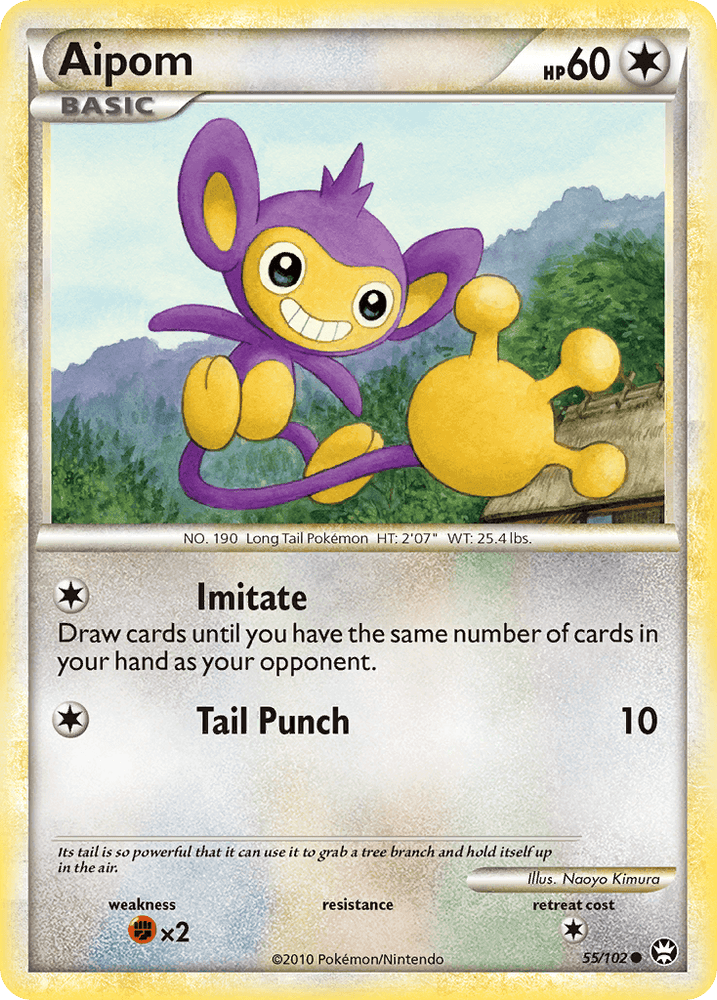 Aipom (55/102) [HeartGold & SoulSilver: Triumphant] (Online Only)