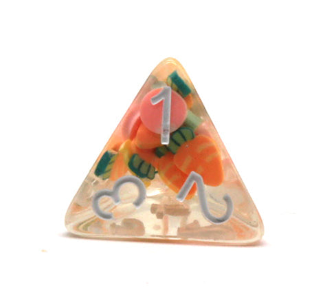 Rabbit Meets Carrots Dice Clear Dice w/ Carrots 7-Dice Set Rpg (Online Only)