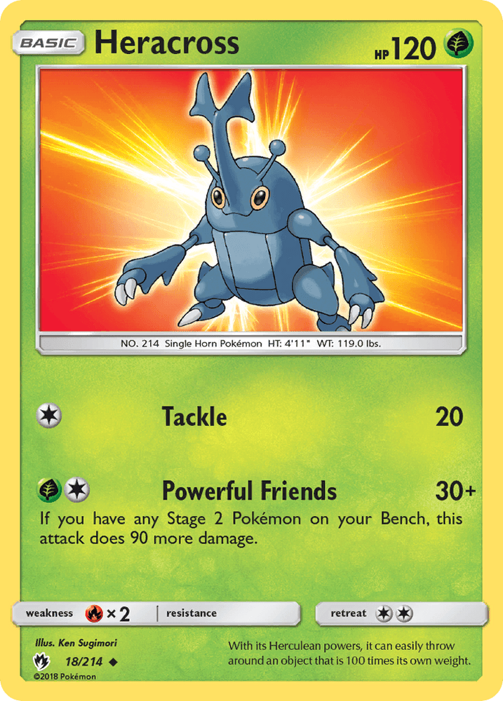 Heracross (18/214) [Sun & Moon: Lost Thunder] (Online Only)
