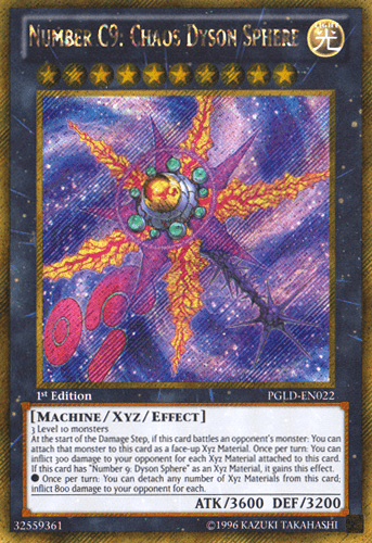 Number C9: Chaos Dyson Sphere [PGLD-EN022] Gold Secret Rare (ONLINE ORDER ONLY)