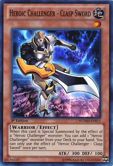 Heroic Challenger - Clasp Sword [NUMH-EN011] Super Rare (ONLINE ORDER ONLY)