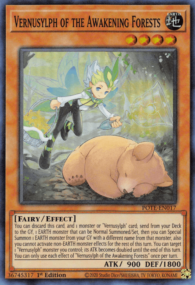 Vernusylph of the Awakening Forests [POTE-EN017] Super Rare (ONLINE ORDER ONLY)
