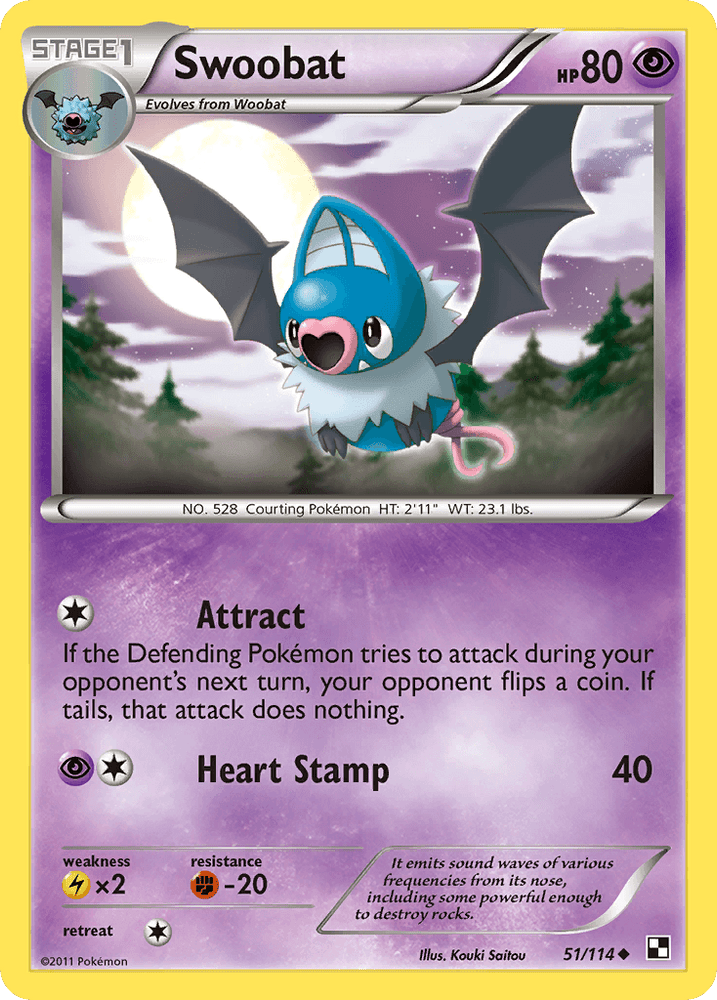 Swoobat (51/114) [Black & White: Base Set] (Online Only)