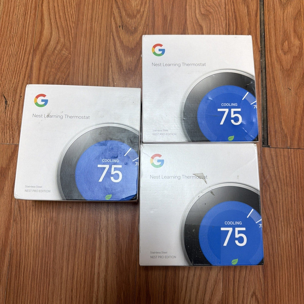 Set Of 3 Nest 3rd Generation Programmable Thermostat T3008US - For Parts (ONLINE ORDER ONLY)