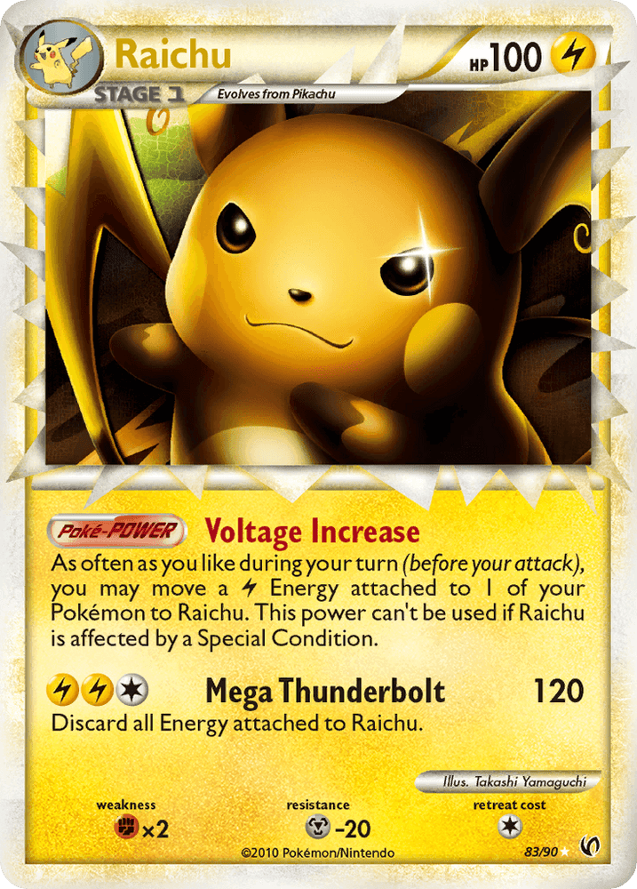 Raichu (83/90) [HeartGold & SoulSilver: Undaunted] (Online Only)