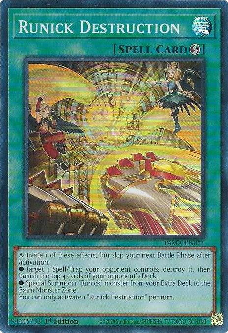 Runick Destruction [TAMA-EN031] Super Rare (ONLINE ORDER ONLY)