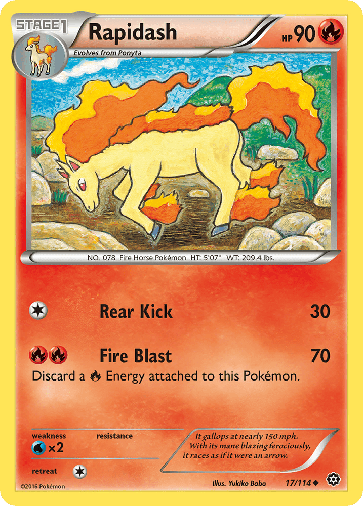 Rapidash (17/114) [XY: Steam Siege] (Online Only)