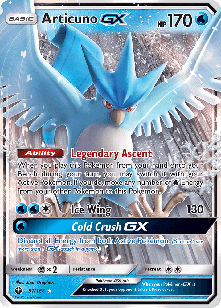 Articuno GX (31/168) [Sun & Moon: Celestial Storm] (Online Only)