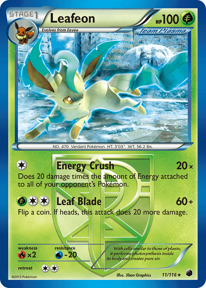 Leafeon (11/116) [Black & White: Plasma Freeze] (Online Only)