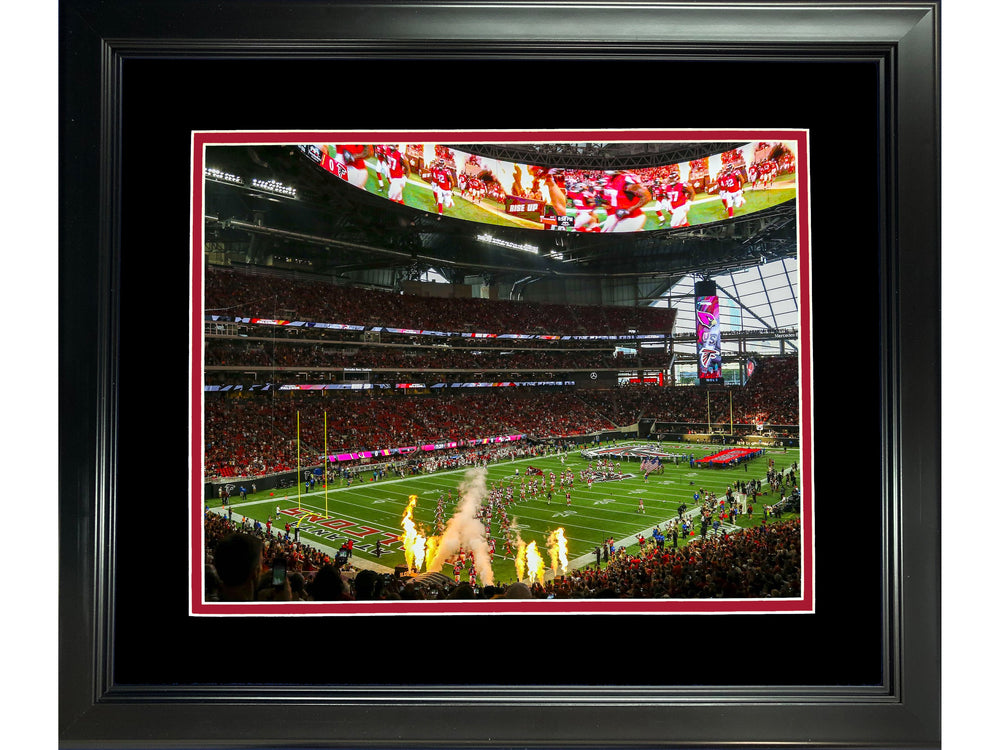 Framed Mercedes-Benz Stadium Atlanta Falcons 11"x14" Football Photo Professionally Matted
