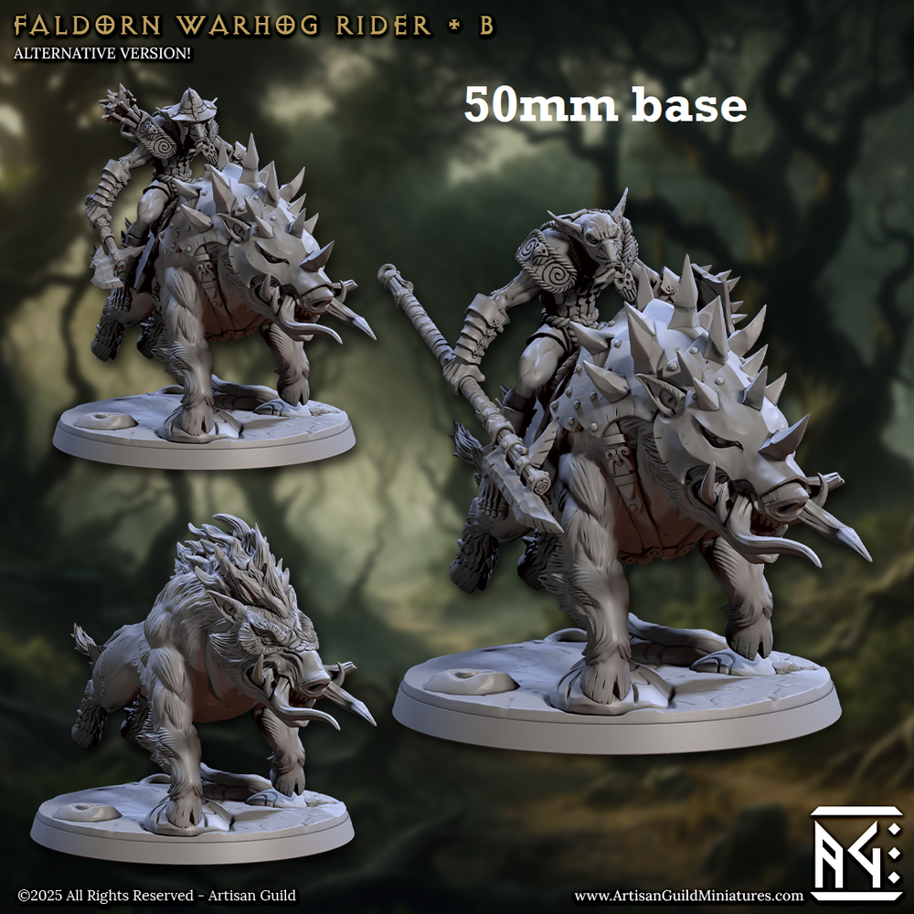 Faldorn Warhog Rider: Sculpt B (Hobgoblin Boar Calvary) (Online Only)