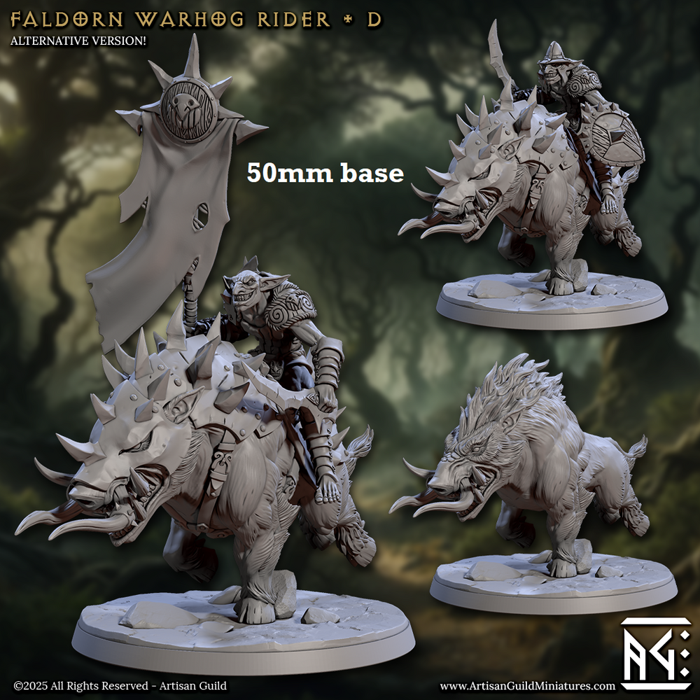 Faldorn Warhog Rider: Sculpt D (Hobgoblin Boar Calvary) (Online Only)