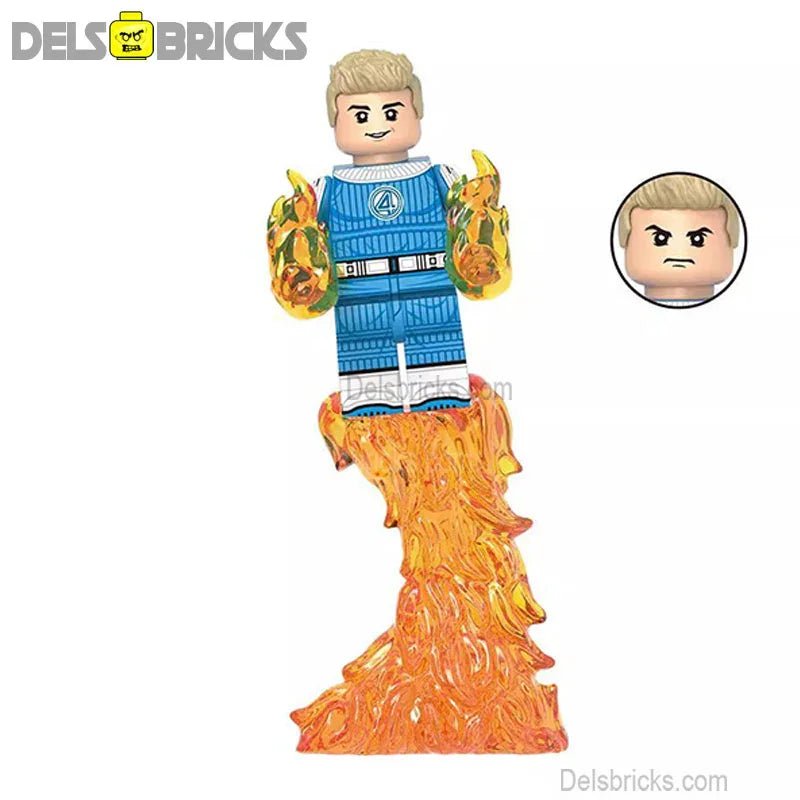 Fantastic Four Johnny Storm Human Torch Lego Minifigures Custom Toys 5 (ONLINE ORDER ONLY)