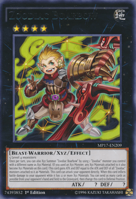 Zoodiac Boarbow [MP17-EN209] Rare (ONLINE ORDER ONLY)