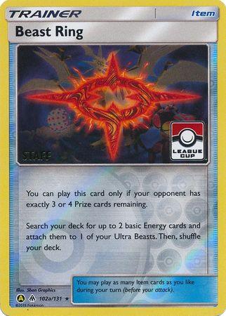 Beast Ring (102a/131) (League Promo Staff) [Sun & Moon: Forbidden Light] (Online Only)