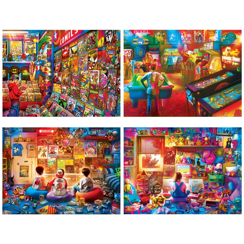 Pop Culture - 500 Piece Jigsaw Puzzles 4-Pack