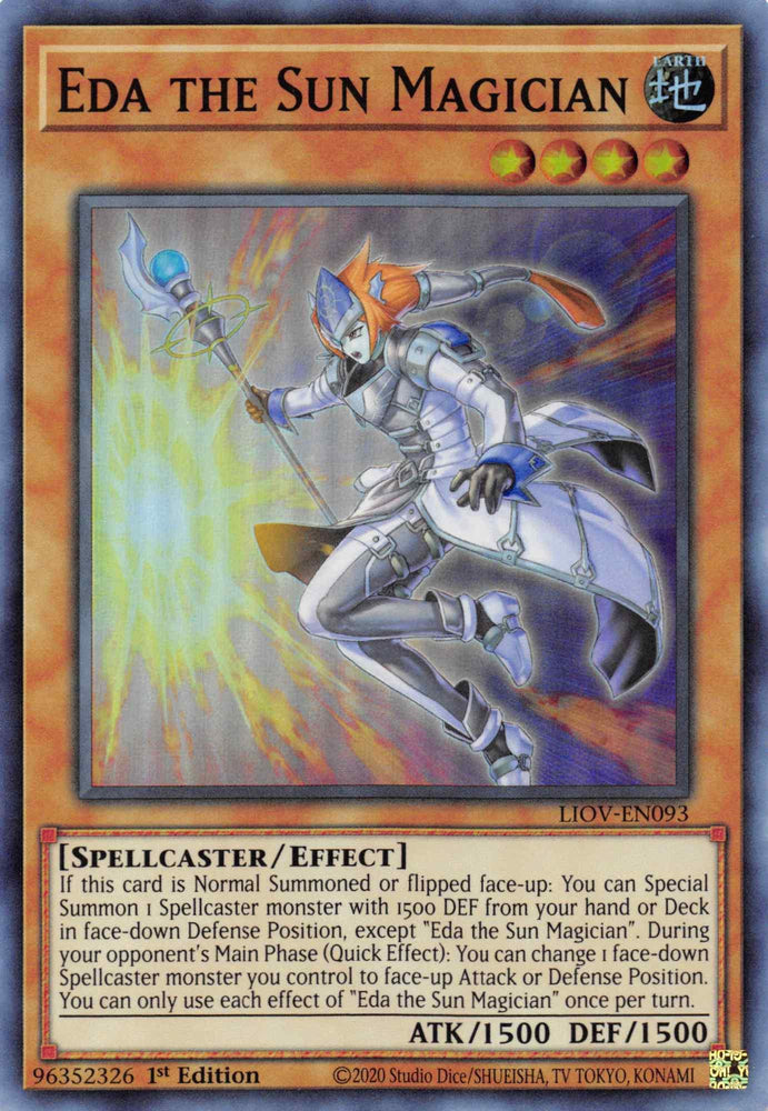 Eda the Sun Magician [LIOV-EN093] Super Rare (ONLINE ORDER ONLY)