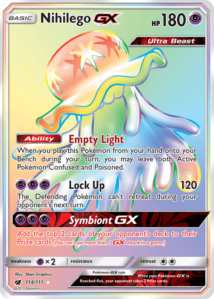 Nihilego GX (114/111) [Sun & Moon: Crimson Invasion] (Online Only)