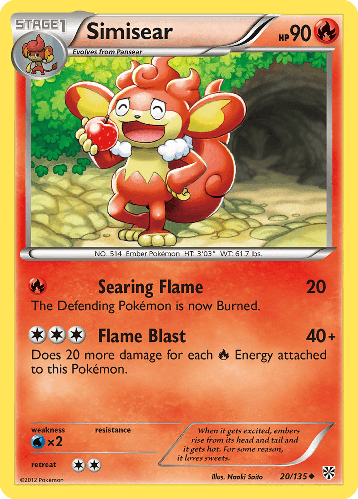 Simisear (20/135) [Black & White: Plasma Storm] (Online Only)