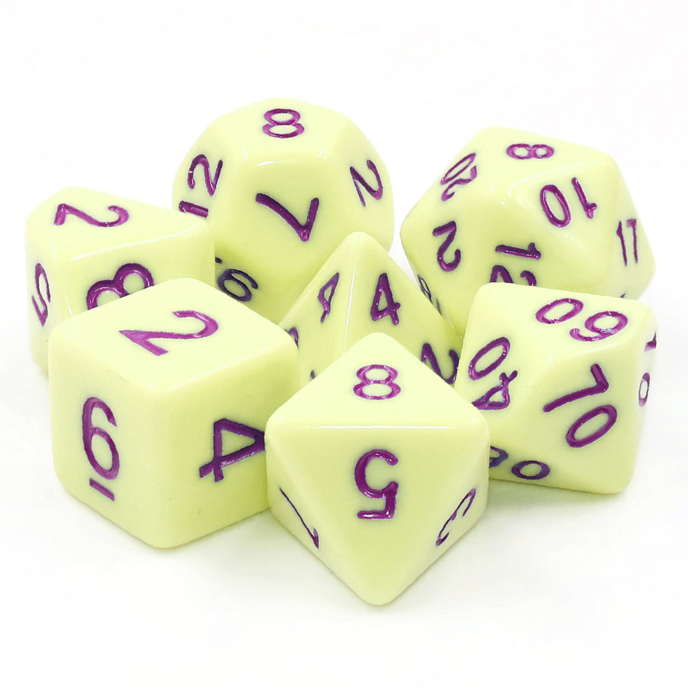 Eggshell Rose 7-Dice Set (Online Only)