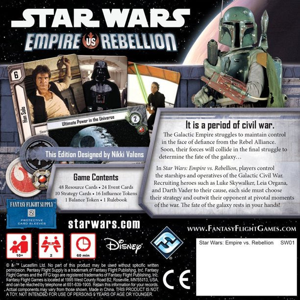 Star Wars: Empire vs. Rebellion - Card Game (Online Order Only)