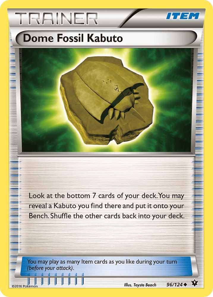 Dome Fossil Kabuto (96/124) [XY: Fates Collide] (Online Only)