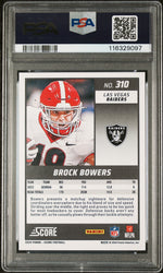 Graded 2024 Panini Score Brock Bowers #310 Rookie RC Football Card PSA 10 Gem Mint