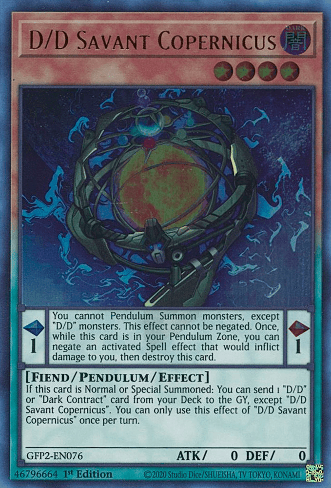 D/D Savant Copernicus [GFP2-EN076] Ultra Rare (ONLINE ORDER ONLY)