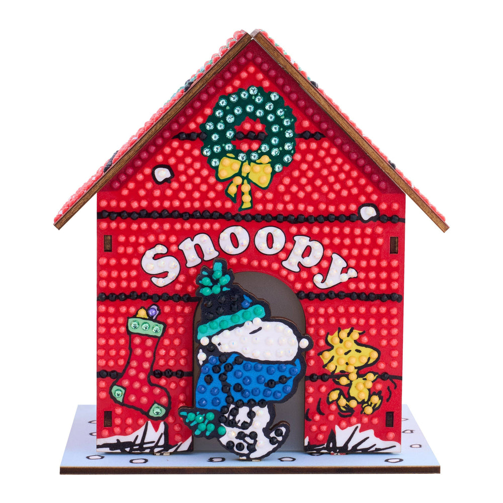 Diamond Art Club – Gem House: The Peanuts Holiday 3D Snoopy Diamond Painting Model (Round Drill, 5.4" x 4.9" x 3") (ONLINE ORDER ONLY)