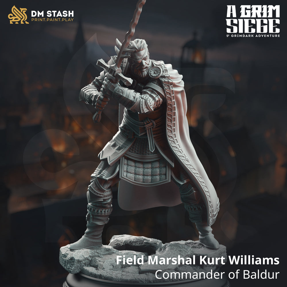 Field Marshal Kurt Williams, Commander of Baldur (Male Human Fighter) (Online Order Only)