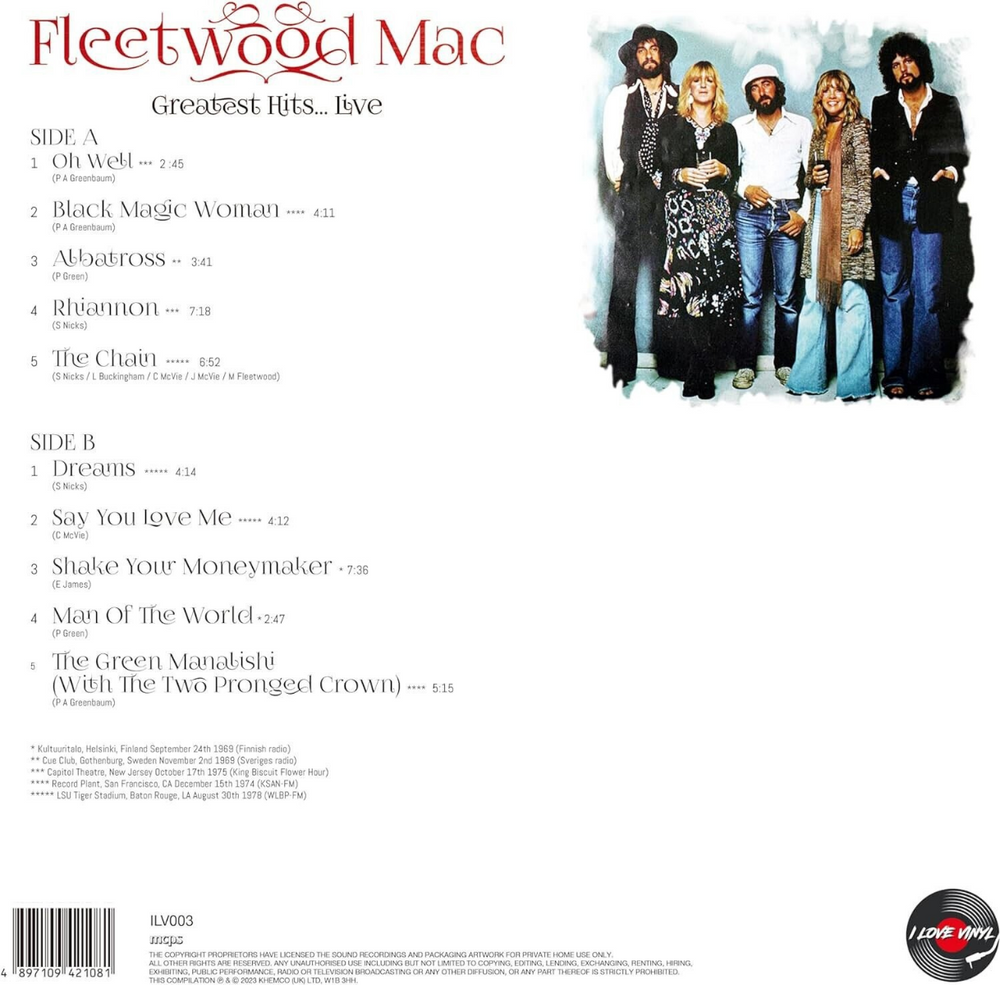 Greatest Hits... Live: The Record Plant 1974 [Import] [Vinyl] (ONLINE ORDER ONLY)