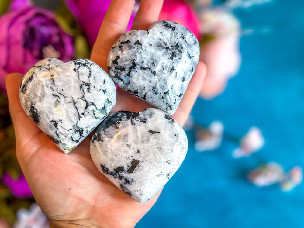 Rainbow Moonstone Hearts (ONLINE ORDER ONLY)