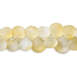 Frosted Citrine Plain Heart
