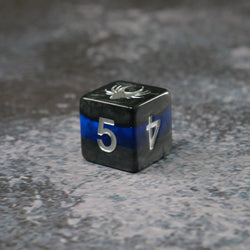 Forgotten Sapphire - 7 Piece DnD Dice Set | Acrylic RPG Gaming Dice (ONLINE ORDER ONLY)