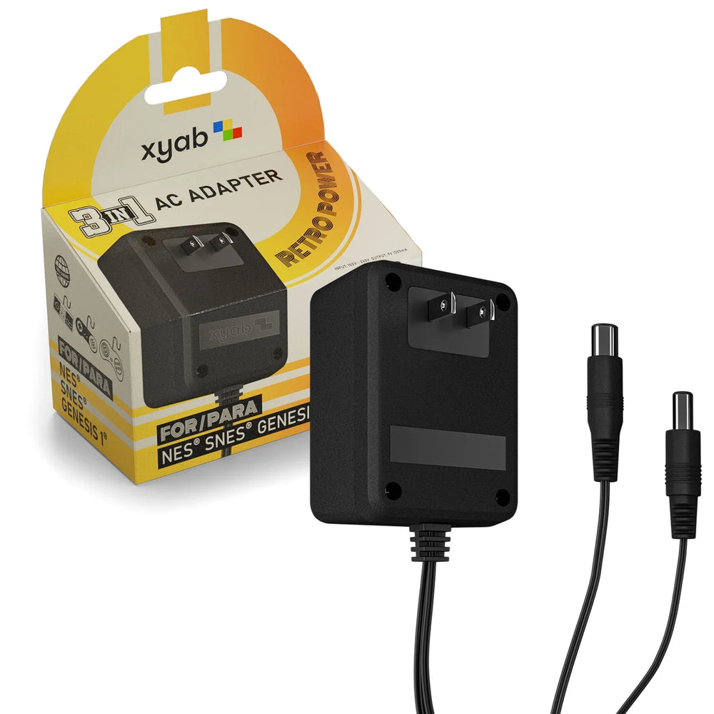 XYAB 3 in 1 Power Adapter (NES/SNES/Genesis 1) - NES (ONLINE ORDER ONLY)