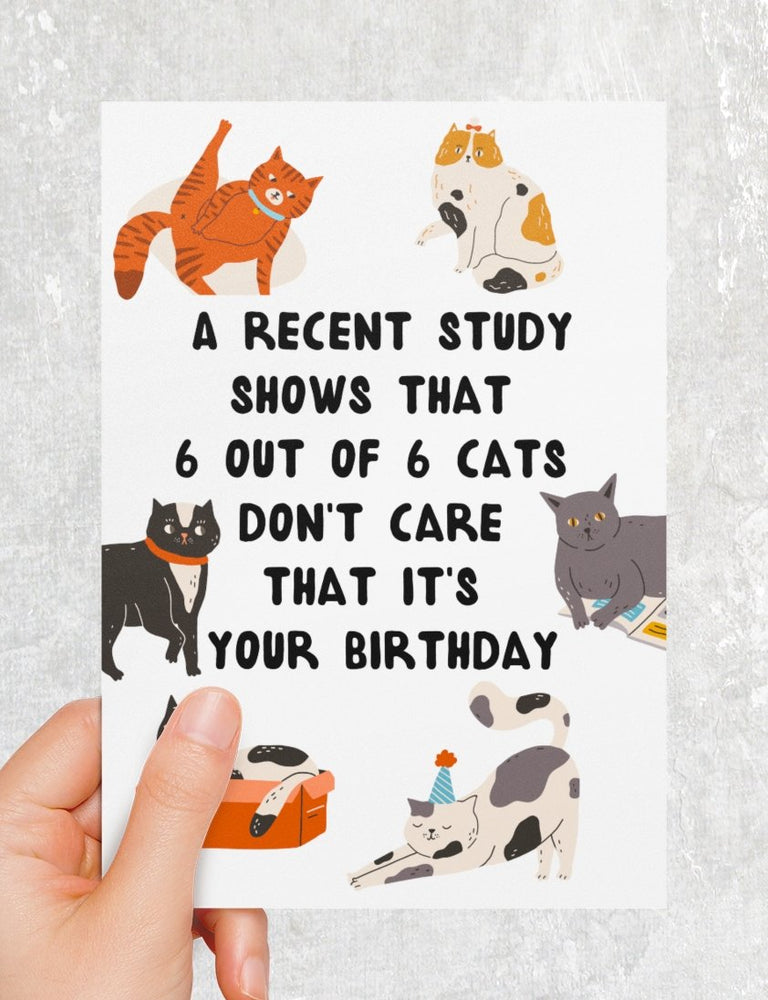 Funny Cats Birthday Card (Online Order Only)