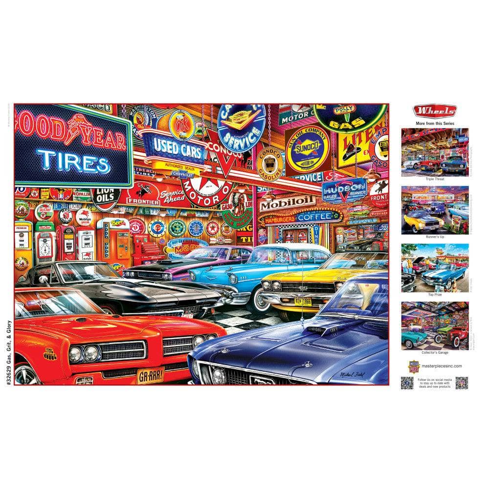 Wheels - Gas, Grit & Glory 750 Piece Jigsaw Puzzle