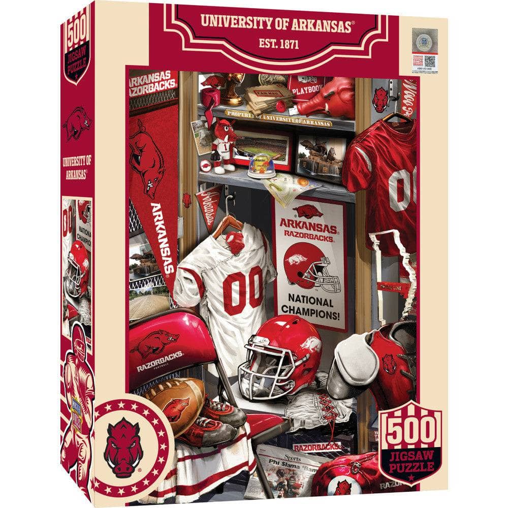 Arkansas Razorbacks - Locker Room 500 Piece Jigsaw Puzzle (ONLINE ORDER ONLY)
