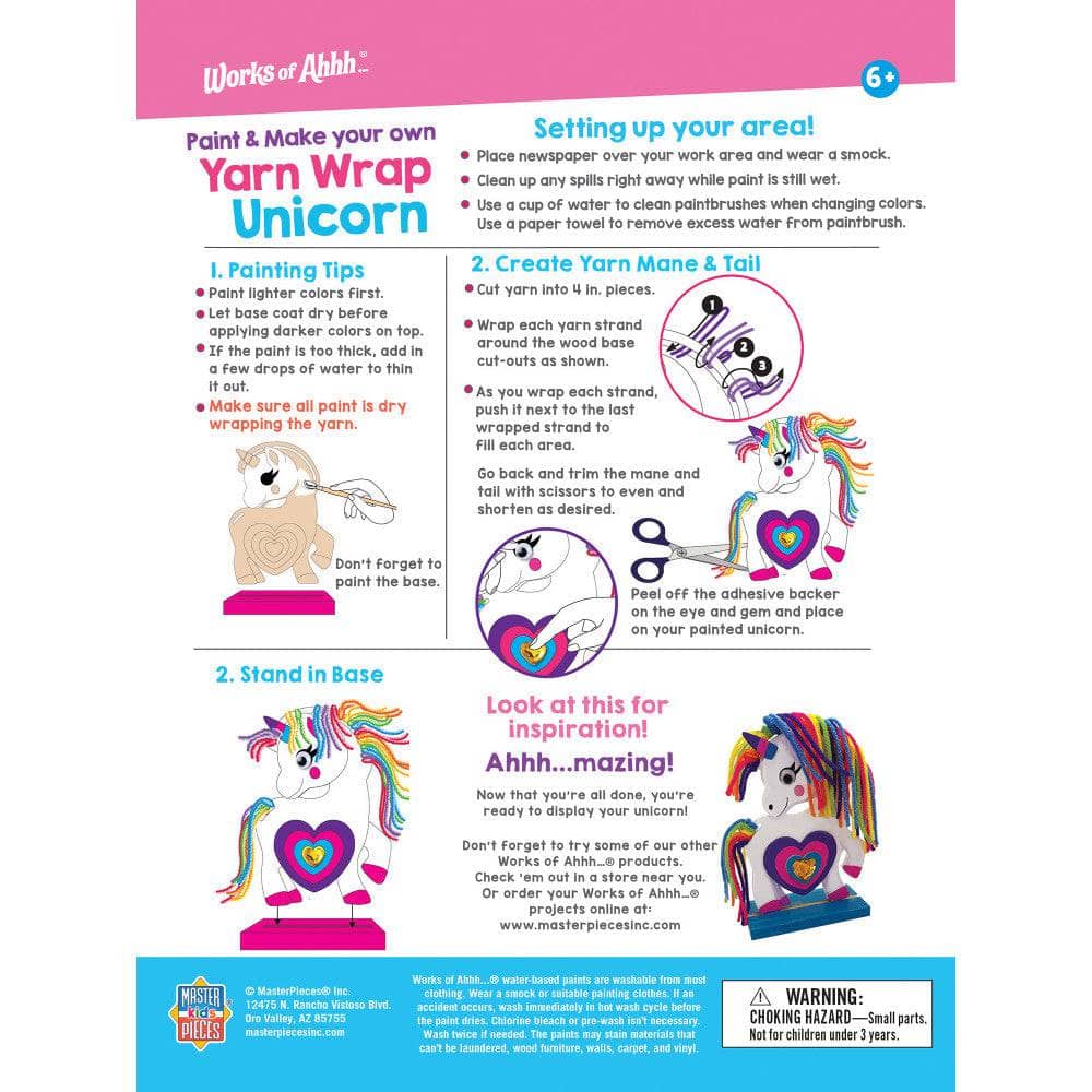 Unicorn - Wood Yarn Wrapping Craft & Paint Kit