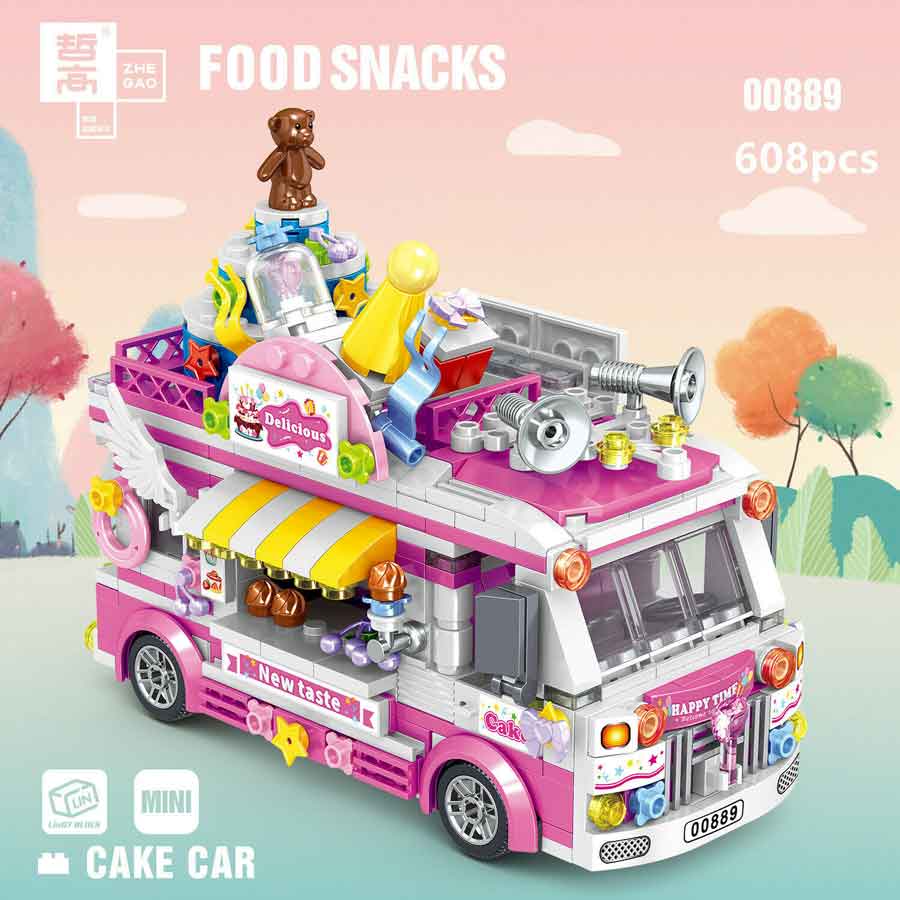 Cake Car Building Block toys Minifigures Food Trucks Fun for All over 500 Pieces (ONLINE ORDER ONLY)