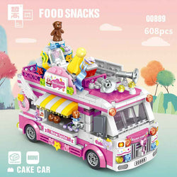 Cake Car Building Block toys Minifigures Food Trucks Fun for All over 500 Pieces (ONLINE ORDER ONLY)