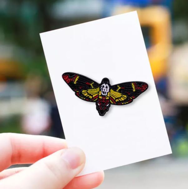 Deaths Head Moth Silence of the Lambs Enamel Pins Near Me (ONLINE ORDER ONLY)